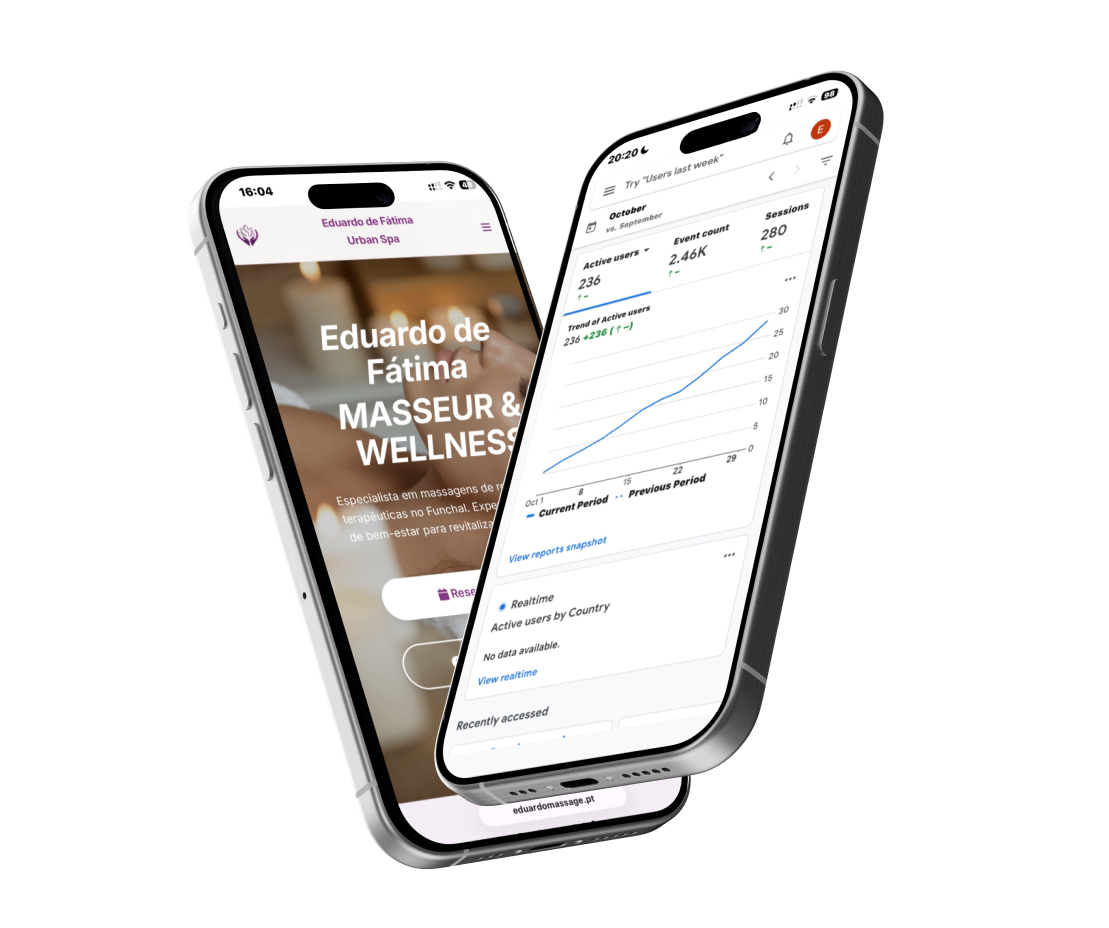 Criação de websites para clínicas de estética - Mockup de site moderno e responsivo